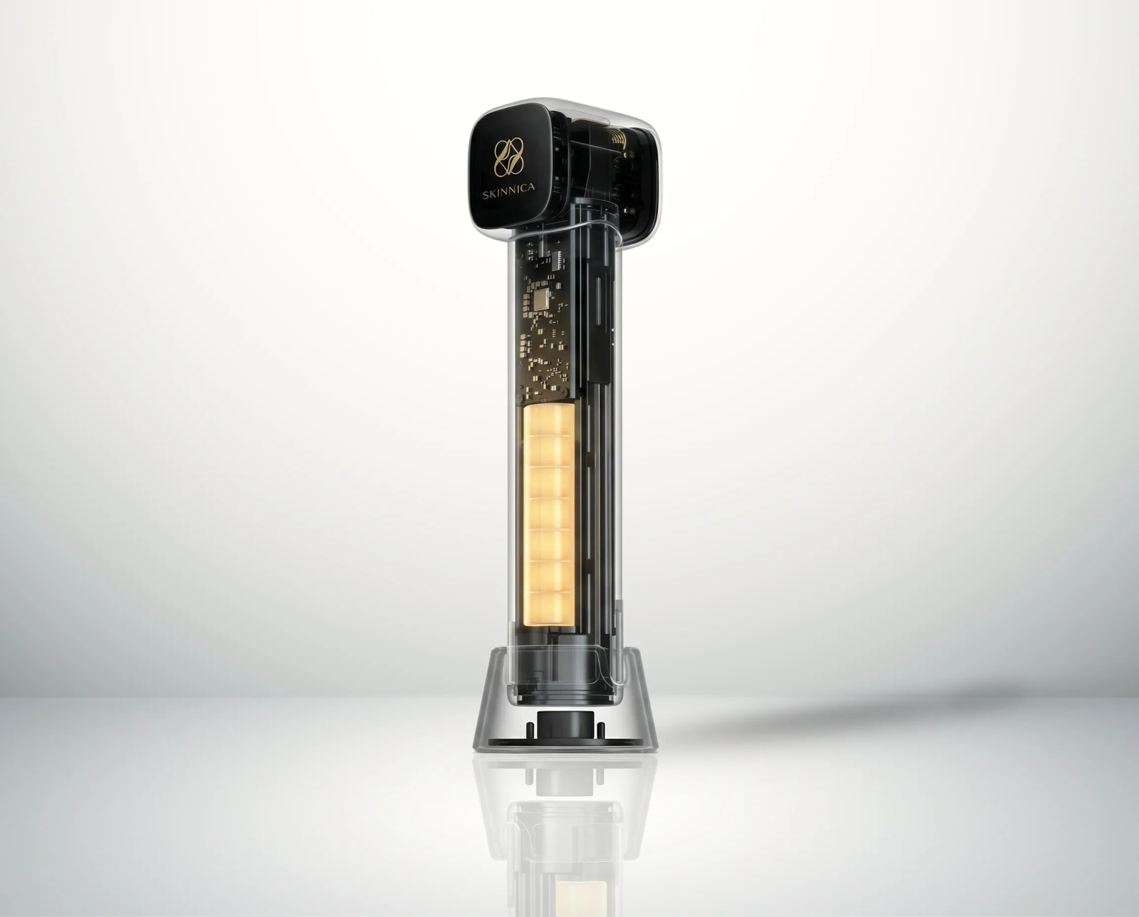 a virtual x-ray view of the SKINNICA OMNI RF beauty device